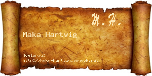 Maka Hartvig névjegykártya